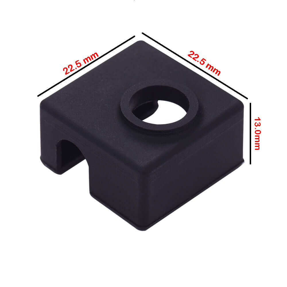 E3D-V6 Geliştirilmiş Yüksek Sıcaklığa Dayanıklı MK8/MK9 Alüminyum Isıtıcı Blok Silikon Kılıfı - Siyah - GD79