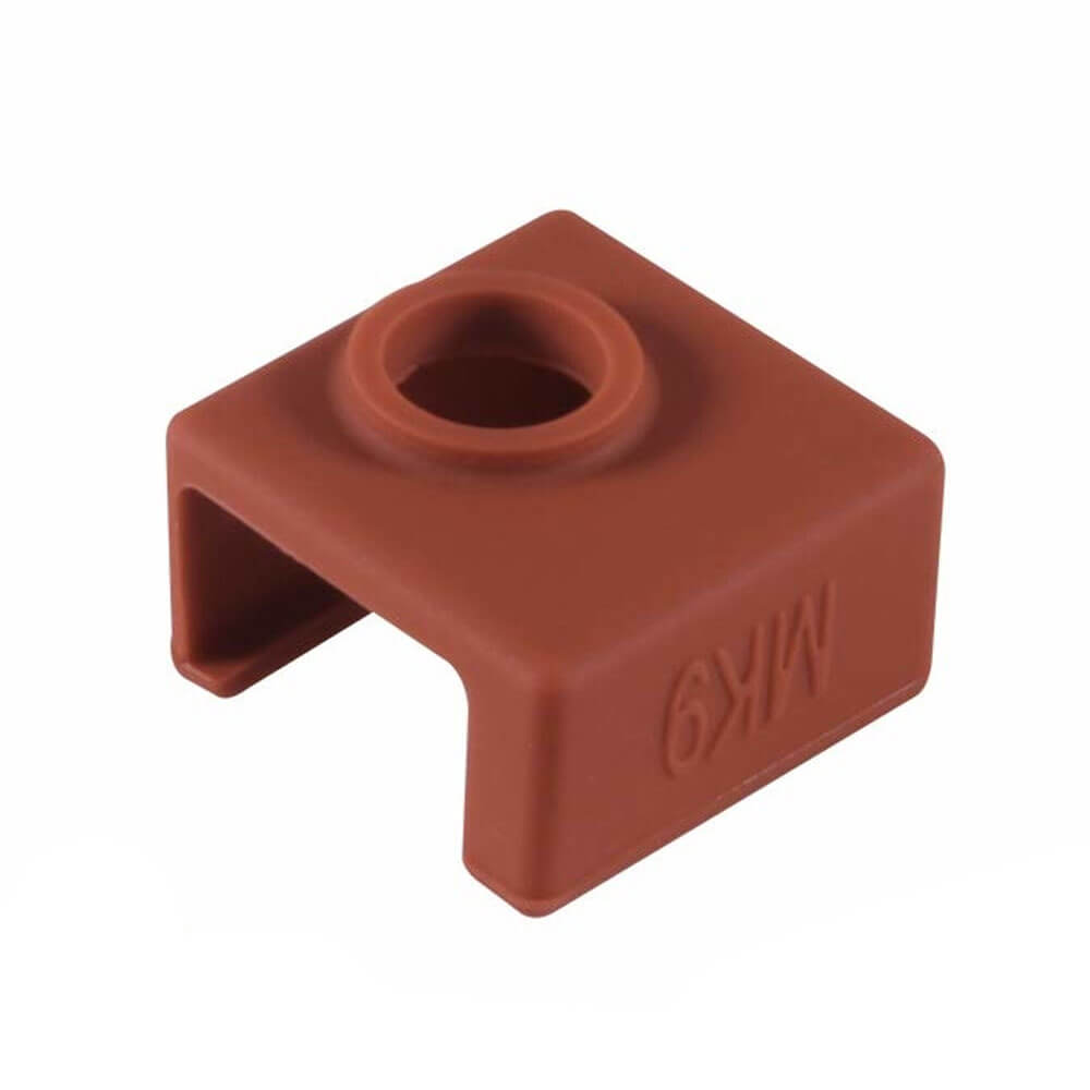 E3D-V6 Geliştirilmiş Yüksek Sıcaklığa Dayanıklı MK8/MK9 Alüminyum Isıtıcı Blok Silikon Kılıfı - Kırmızı - GD80