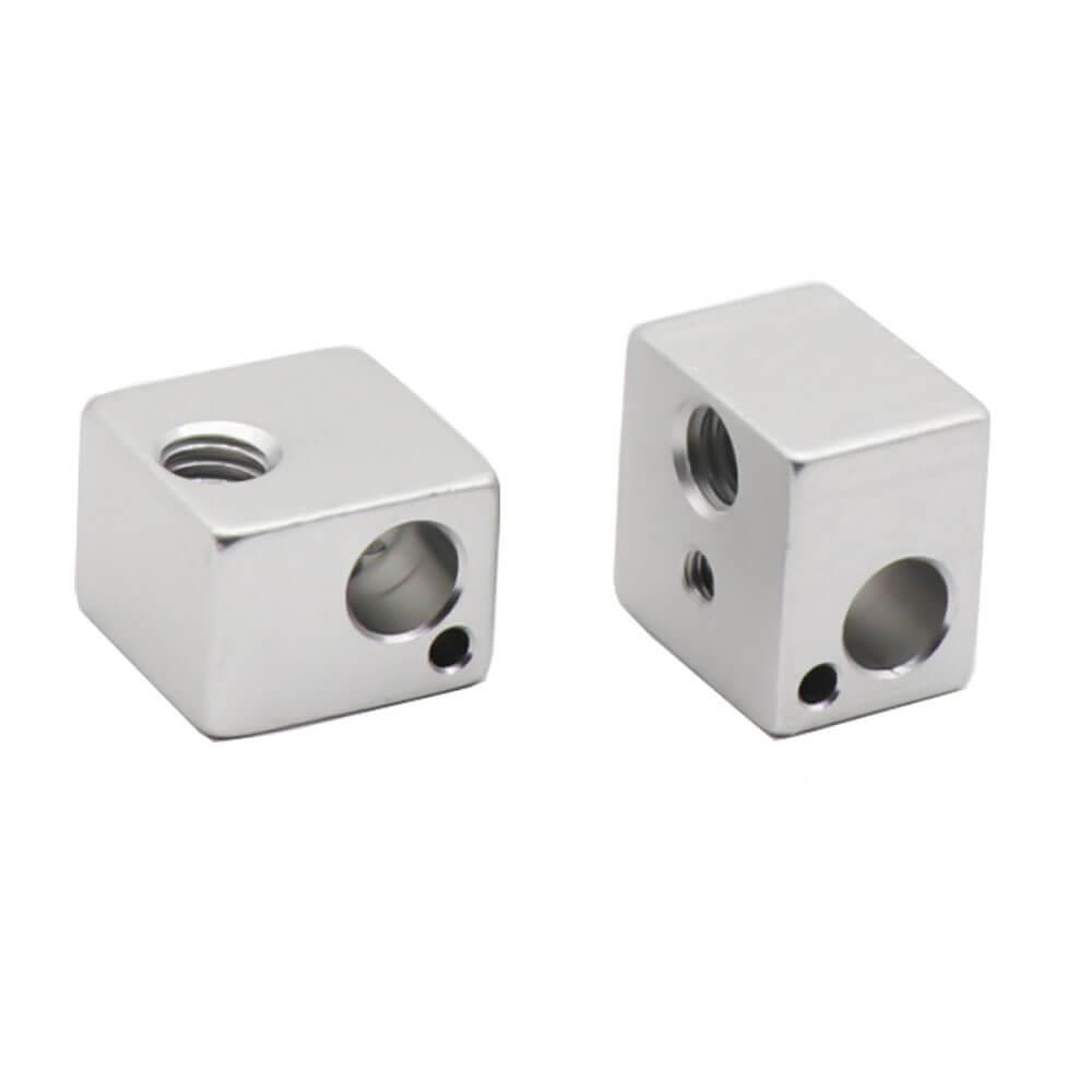 3D Yazıcı E3D V5 Isıtıcı Blok Baskı Kafası J Kafa Çift Taraflı 16x16x12mm Alüminyum Blok