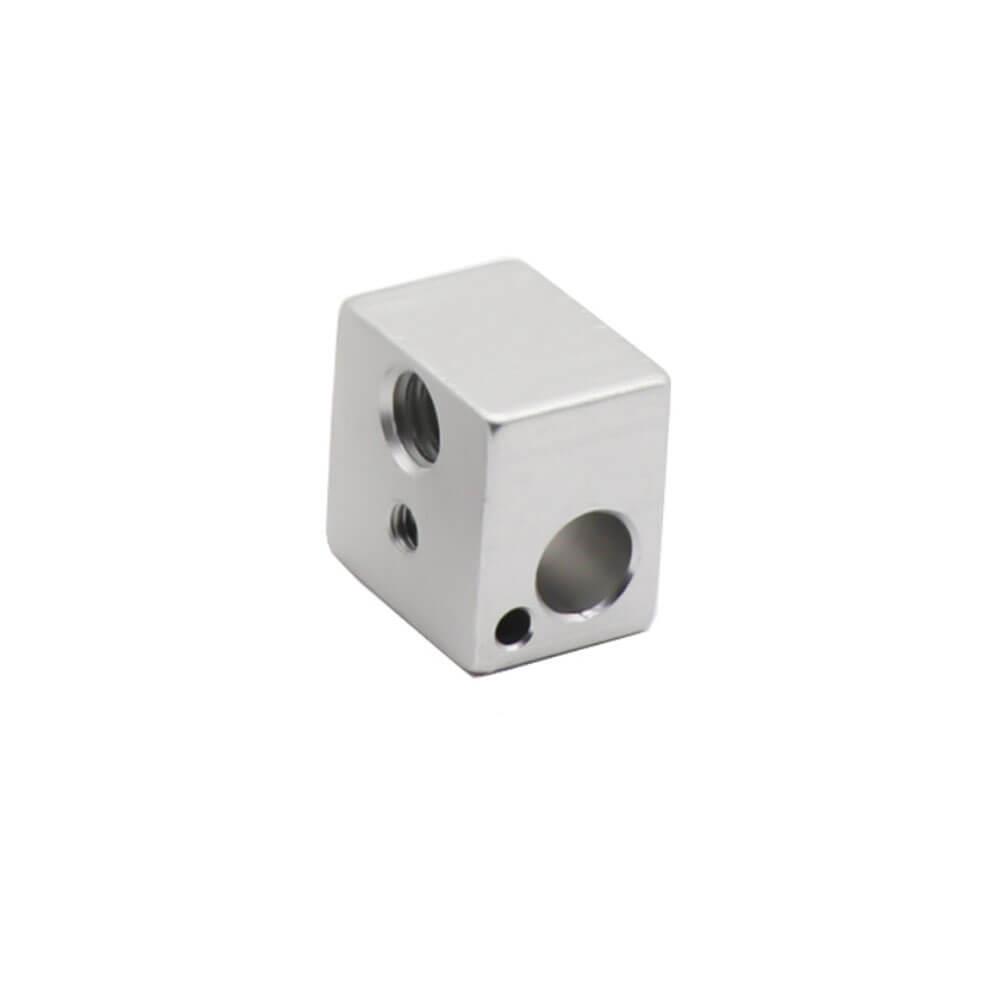 3D Yazıcı E3D V5 Isıtıcı Blok Baskı Kafası J Kafa Çift Taraflı 16x16x12mm Alüminyum Blok