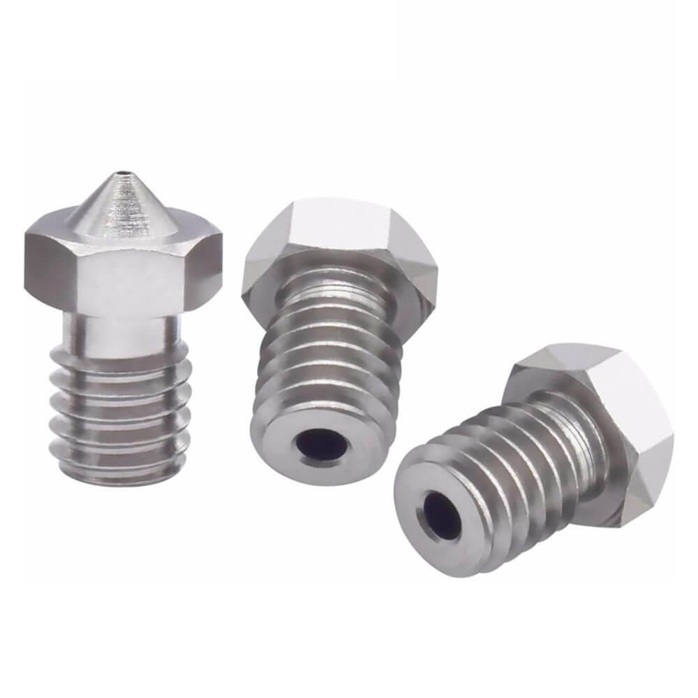 3D Yazıcı E3D V5-V6 MK8 Extruder 1.75mm / 0.2mm Paslanmaz Çelik Nozzle M6