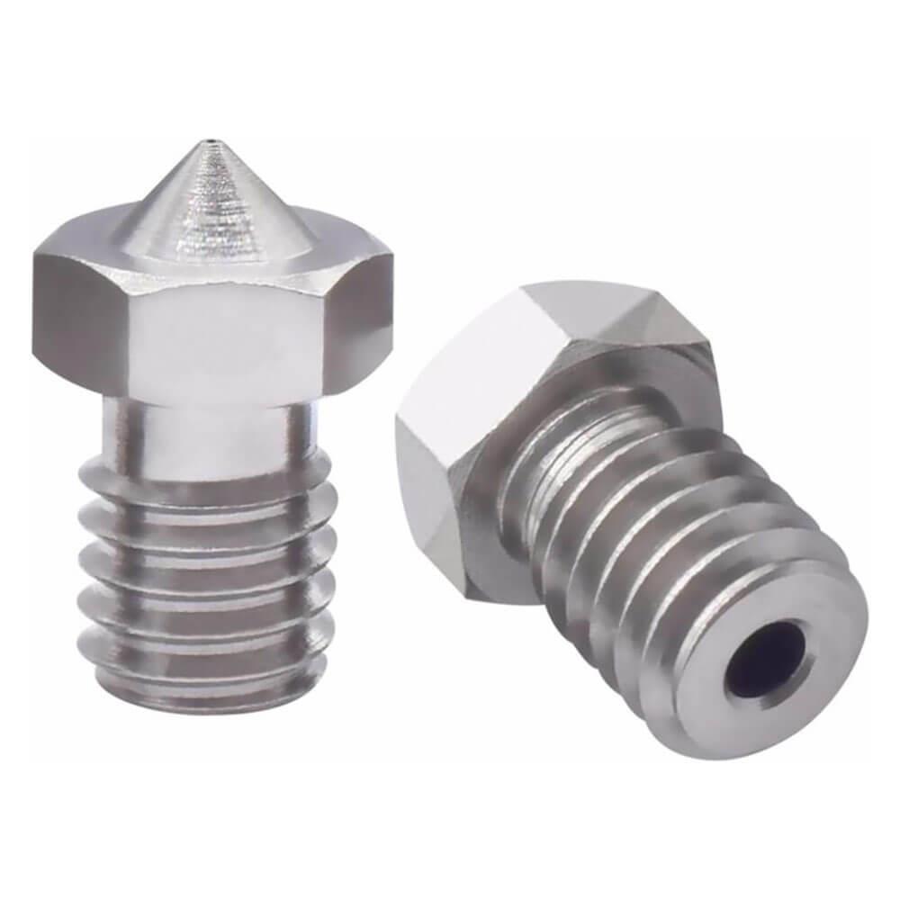 3D Yazıcı E3D V5-V6 MK8 Extruder 1.75mm/0.4mm Paslanmaz Çelik Nozzle M6 - GD107