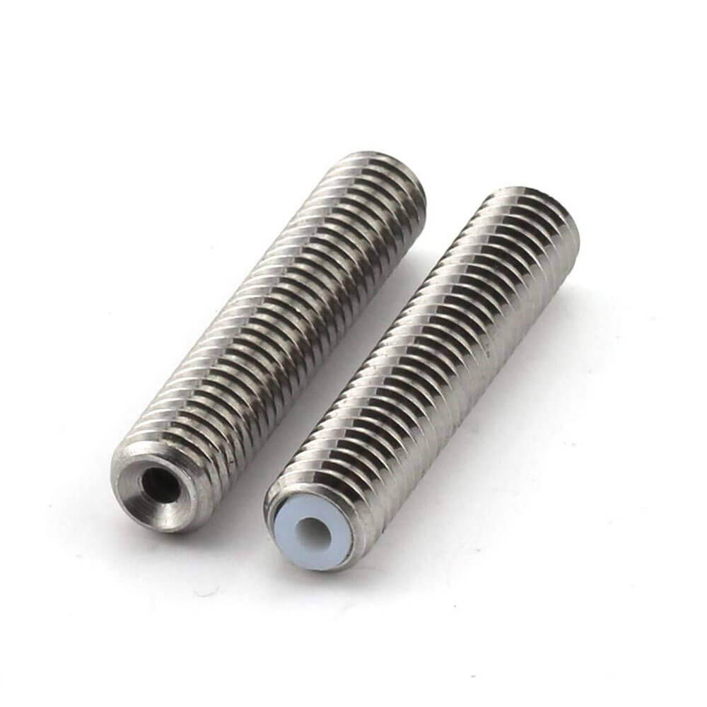 3D Yazıcı M6 Boğaz PTFE Boru Paslanmaz Çelik MK8 Besleme Tüpü Memesi Boğazı 40x6mm - GD118