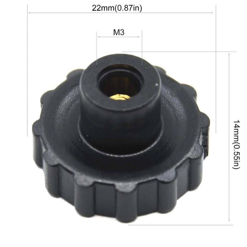 3D Yazıcı M3 Dişli El Büküm Tesviye Somun 22x14mm