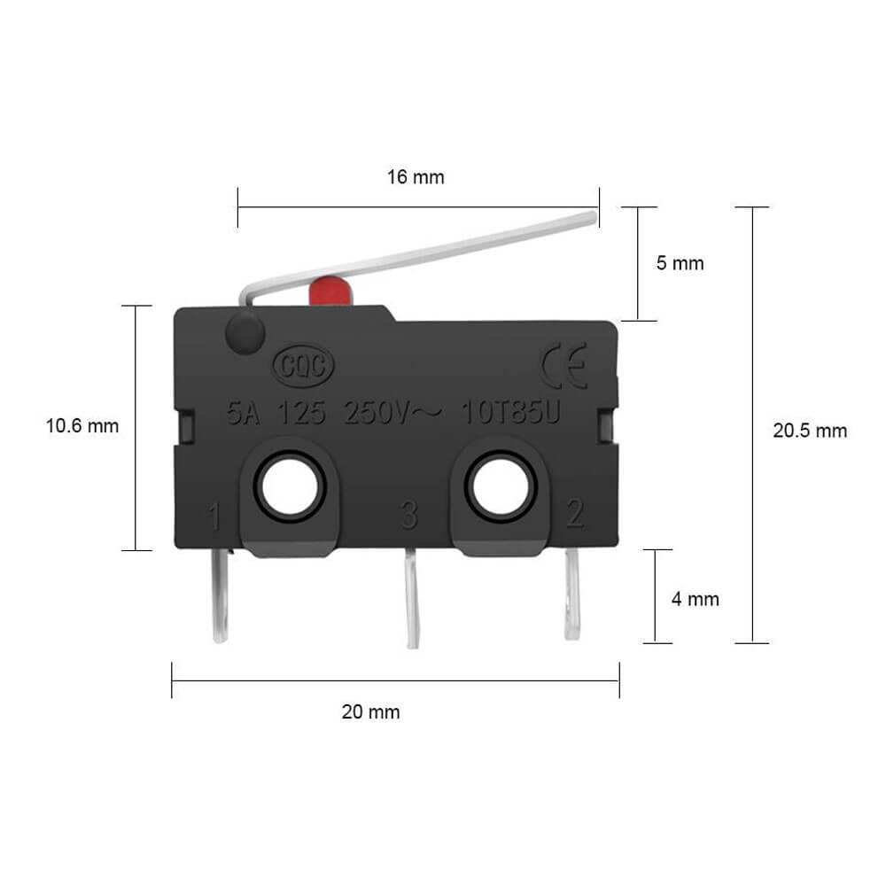 Limit Anahtarı Basmalı Düğme Anahtarı KW11-3Z-2 Mikro Limit Sensörü 3Pin 125-250V - GD151
