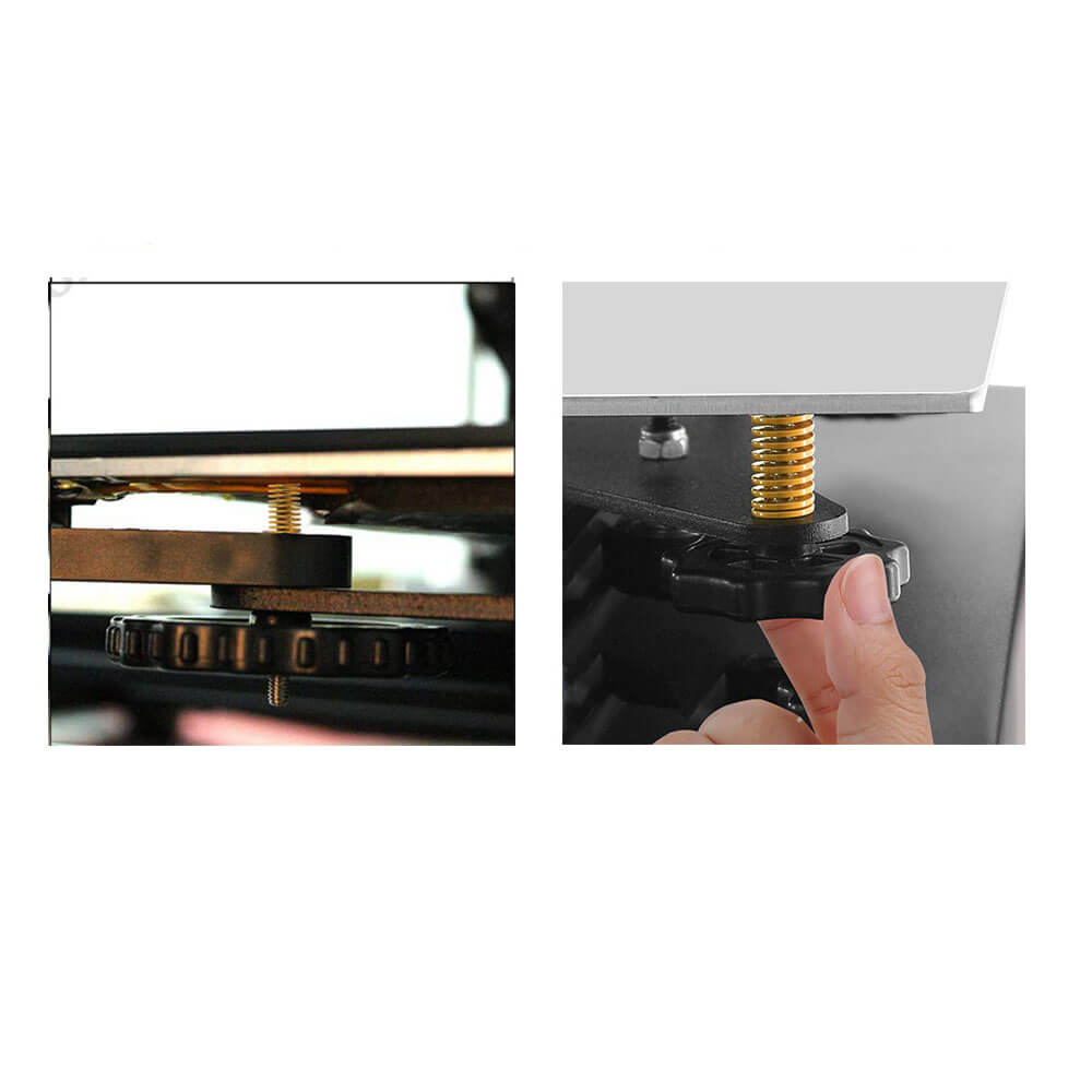 3D Yazıcı Sıcak Yatak Tesviye Kiti M3*45*22mm Vidalı Enjeksiyon Büyük Boy Vidalı Somun + Turuncu Yay Seti - GD155