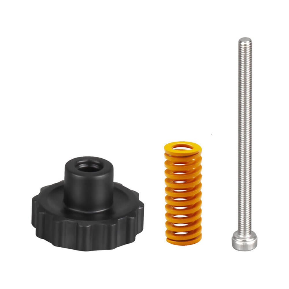 3D Yazıcı Sıcak Yatak Tesviye Kiti M3*45*22mm Vidalı Enjeksiyon Büyük Boy Vidalı Somun + Turuncu Yay Seti - GD155