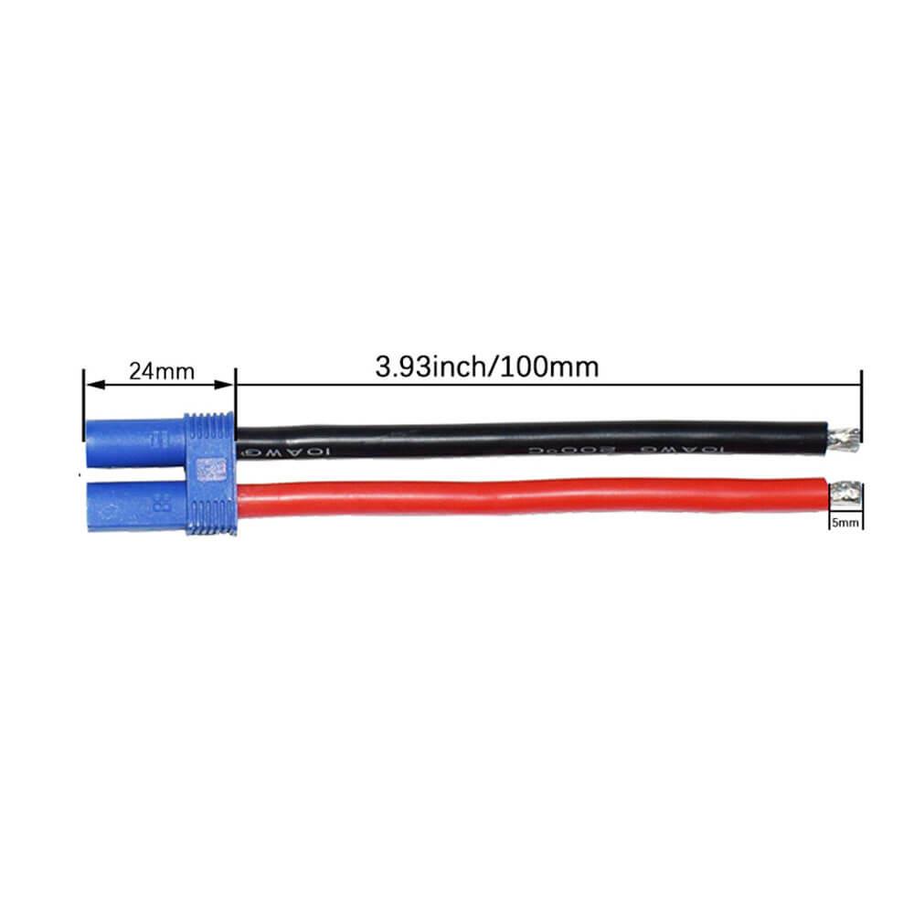 Lipo Pil EC5 Dişi Konnektör - 13cm 10AWG-GF23