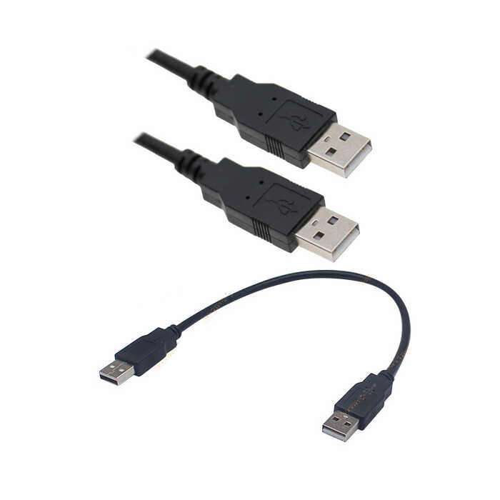 0.3m USB Erkek Erkek Kablo - USB 2.0 - Siyah