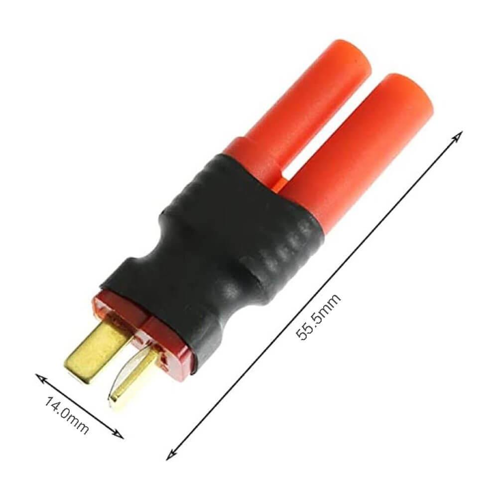 T Plug Erkek Hxt 4.0mm Banana Konnektör Adaptör Kablosuz Rc Pil Konnektörü Lipo
