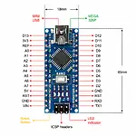 Arduino Nano Klon v3.0 Atmega328p - USB CH340 Chip (USB Kablo Dahil)