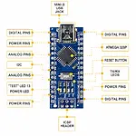 Arduino Nano Klon v3.0 Atmega328p - USB CH340 Chip (USB Kablo Dahil)