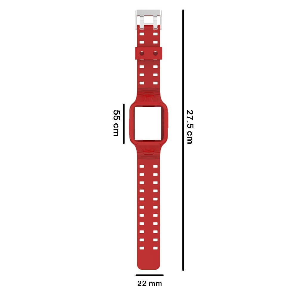 Apple Watch 1, 2, 3, 4, 5, 6, 7, 8, Se Kasa Koruma 38/40/41mm Spor Kordon Kayış - Turuncu - BW5