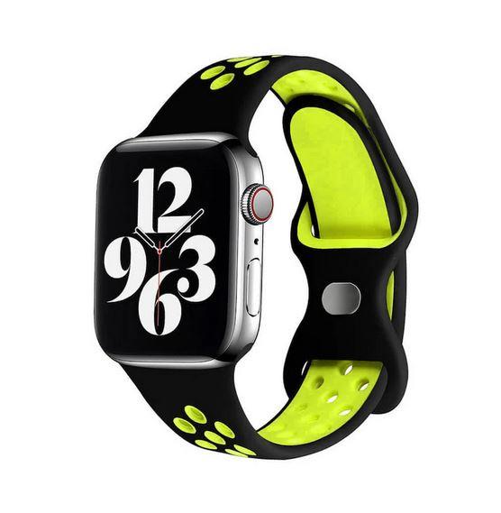 Apple Watch 1, 2, 3, 4, 5, 6, 7, 8, Se Nike Serisi Kordon S-m 42/44/45mm - Siyah Sarı 03.Siyah-Sarı - BW8