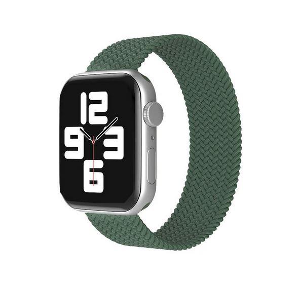 Apple Watch 1 2 3 4 5 6 7 8 Se Ultra Spor Loop Örgü Kordon S Beden 38/40/41mm - Koyu Yeşil 17.Koyu Yeşil - BW12