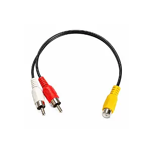 RCA Kablo Çevirici RCA Dişi to 2 RCA Erkek Kablo - Anfi Y Kablo