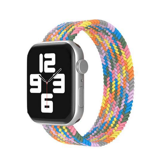 Apple Watch 1 2 3 4 5 6 7 8 Se Ultra Spor Loop Örgü Kordon S Beden 38/40/41mm - Gökkuşağı 02.Gökkuşağı - BW12