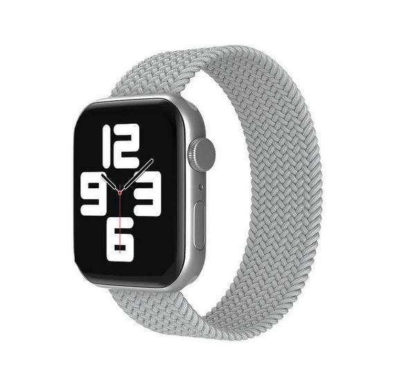 Apple Watch 1 2 3 4 5 6 7 8 Se Ultra Spor Loop Örgü Kordon M Beden 38/40/41mm - Açık Gri 05.Açık Gri - BW13
