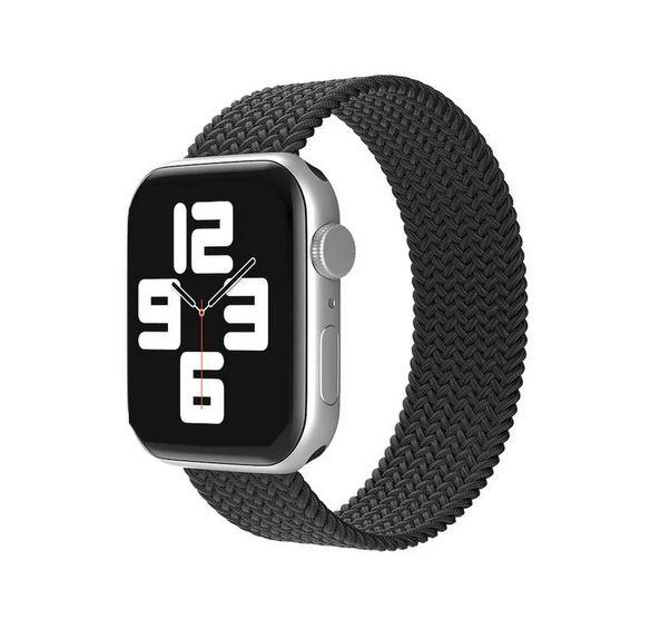 Apple Watch 1 2 3 4 5 6 7 8 Se Ultra Spor Loop Örgü Kordon L Beden 38/40/41mm - Siyah 01.Siyah - BW14