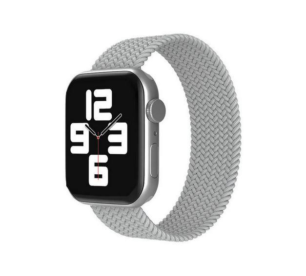 Apple Watch 1 2 3 4 5 6 7 8 Se Ultra Spor Loop Örgü Kordon Xs Beden 42/44/45mm - Açık Gri 05 Açık Gri - BW15