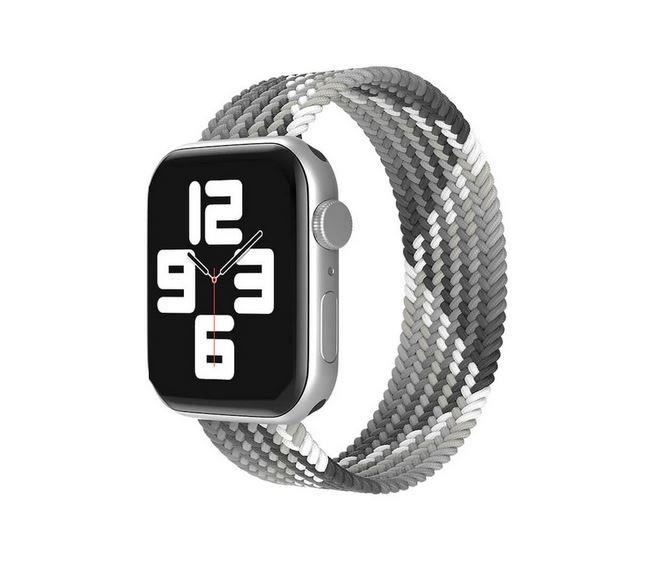 Apple Watch 1 2 3 4 5 6 7 8 Se Ultra Spor Loop Örgü Kordon Xs Beden 42/44/45mm - Siyah Gri 09.Siyah-Gri - BW15