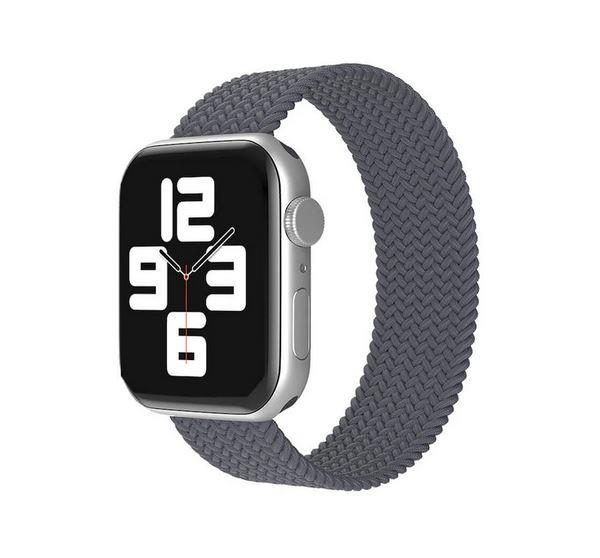 Apple Watch 1 2 3 4 5 6 7 8 Se Ultra Spor Loop Örgü Kordon S Beden 42/44/45mm - Gri 136717 - Gri - BW16