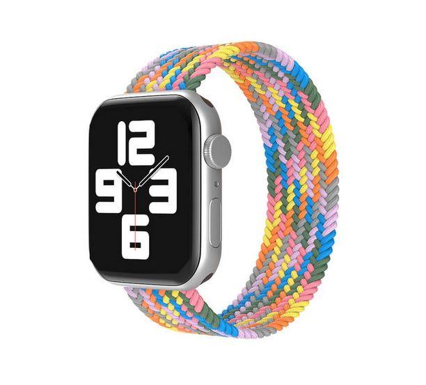 Apple Watch 1 2 3 4 5 6 7 8 Se Ultra Spor Loop Örgü Kordon S Beden 42/44/45mm - Gökkuşağı 02.Gökkuşağı - BW16