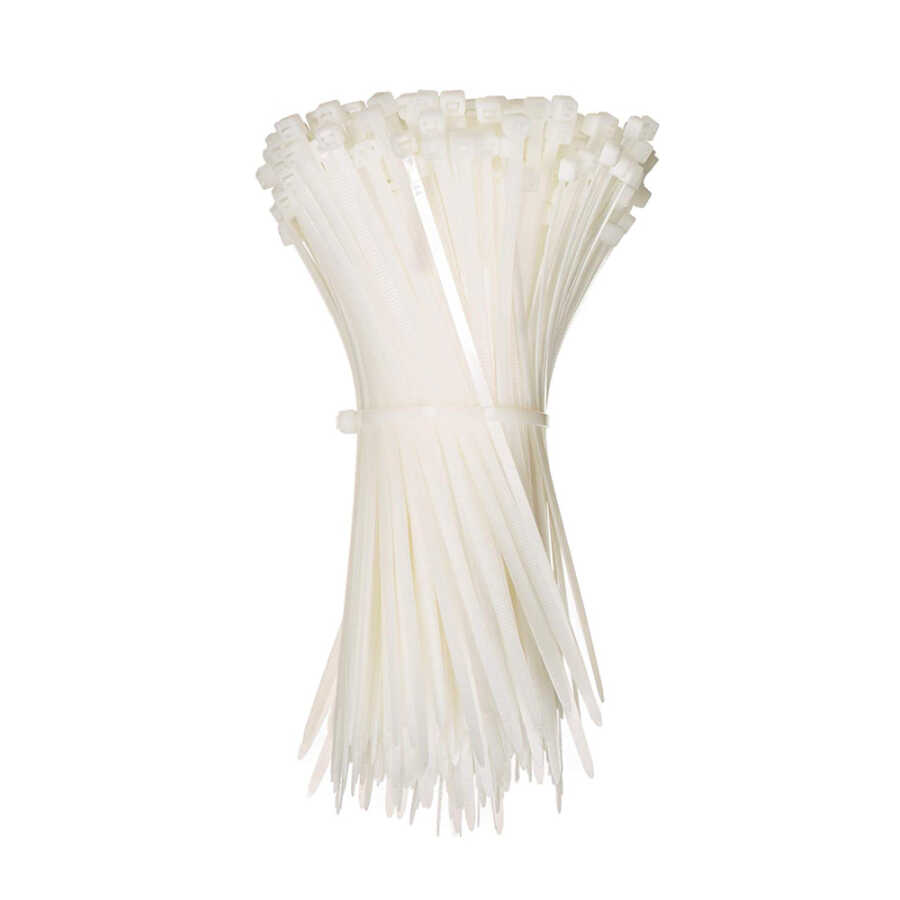 3.6*250mm - Beyaz - 25cm Kablo Bağı