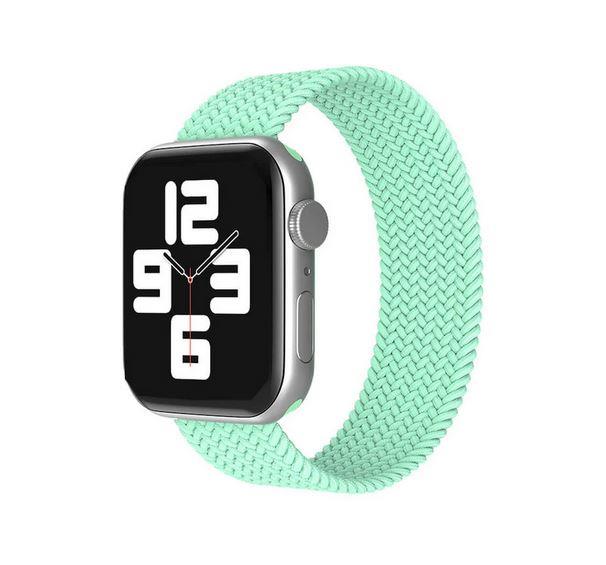 Apple Watch 1 2 3 4 5 6 7 8 Se Ultra Spor Loop Örgü Kordon M Beden 42/44/45mm - Su Yeşili 13-Su Yeşil - BW17