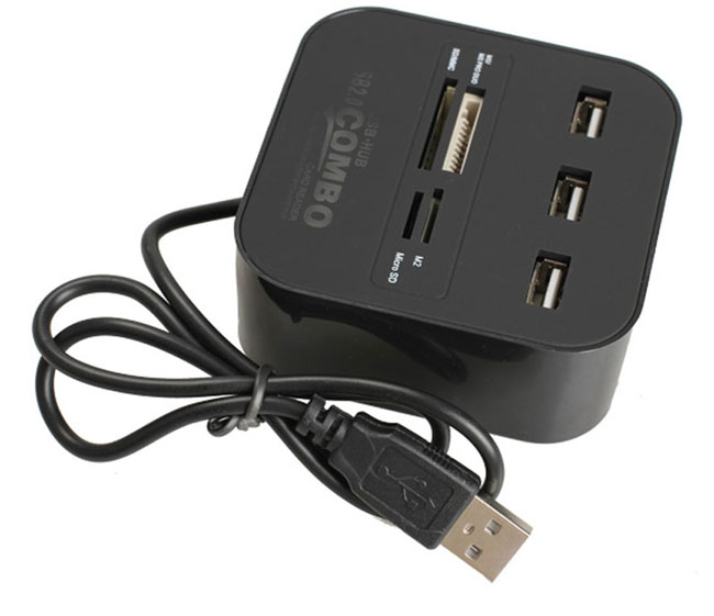 3 Port Usb 2.0 Hub Usb Çoklayıcı Usb Kart Okuyucu