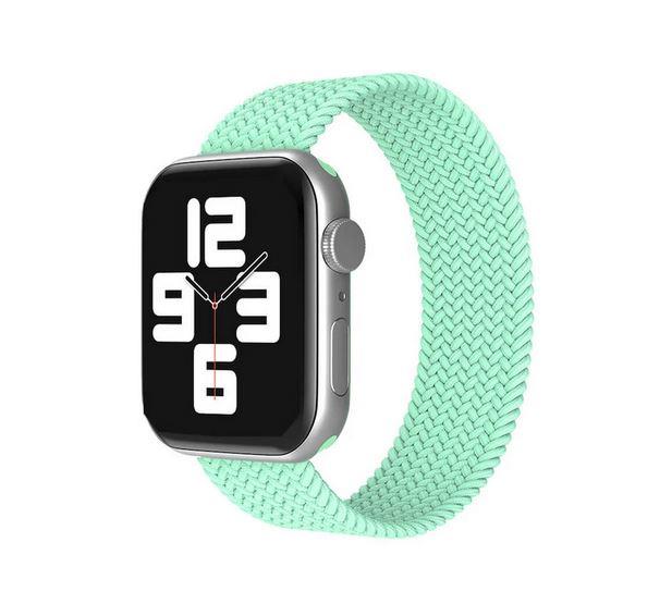 Apple Watch 1 2 3 4 5 6 7 8 Se Ultra Spor Loop Örgü Kordon L Beden 42/44/45mm - Su Yeşili 13-Su Yeşil - BW18