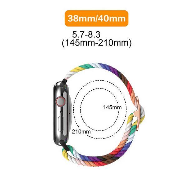 Apple Watch 1 2 3 4 5 6 7 8 Se Ultra Solo Loop Esnek Örgü Tokalı Kordon 42/44/45/49mm - Pembe 13-Pembe