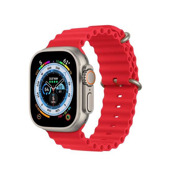 Apple Watch 1 2 3 4 5 6 7 8 Se Ultra 38/40/41mm Ocean Loop Tokalı Kayış Kordon - Kırmızı 06.Kırmızı - BW23