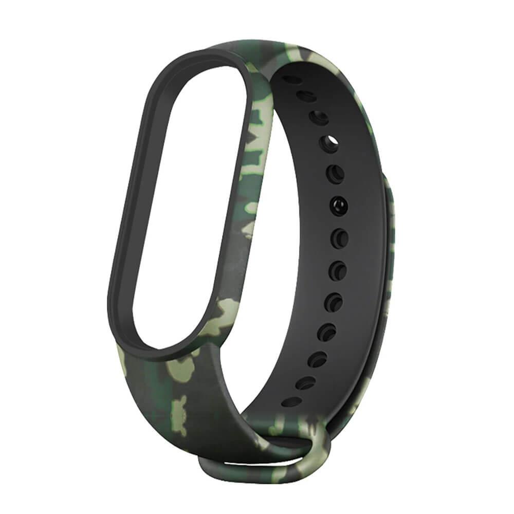 Xiaomi Mi Band 7 Kordon Kayış Kamuflaj Desen - Yeşil 19-Yeşil - PR4
