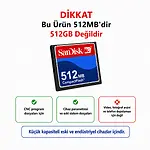 Sandisk 512MB CF Kart Endüstriyel Hafıza Kartı