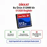 Sandisk 512MB CF Kart Endüstriyel Hafıza Kartı