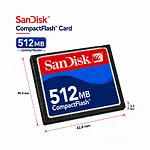 Sandisk 512MB CF Kart Endüstriyel Hafıza Kartı