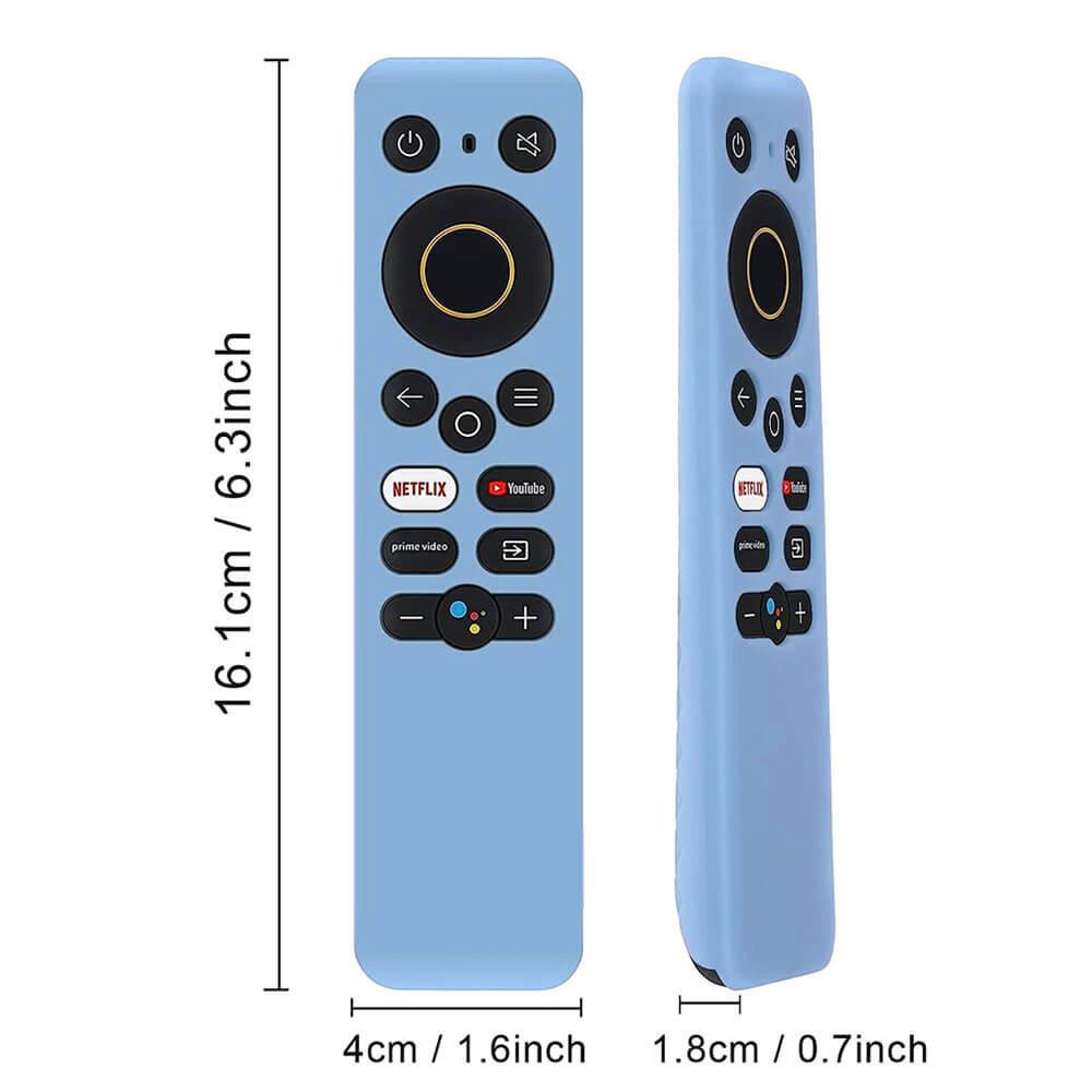 Realme 4k Tv Stick Uyumlu Uzaktan Kumanda Kılıfı - Silikon Koruyucu Kılıf - Açık Mavi