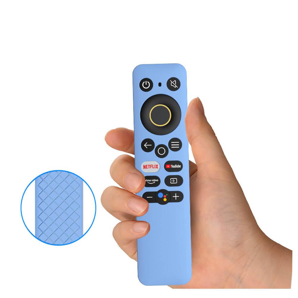 Realme 4k Tv Stick Uyumlu Uzaktan Kumanda Kılıfı - Silikon Koruyucu Kılıf - Açık Mavi