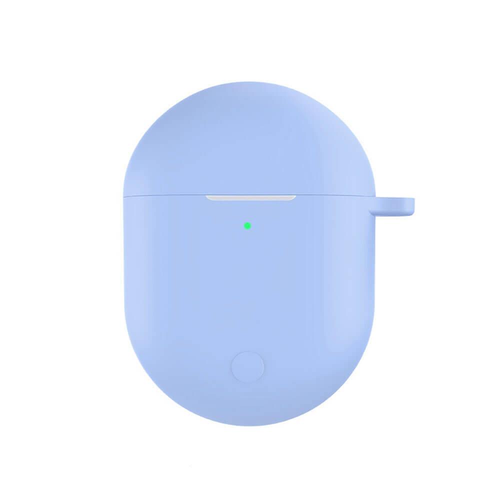 Koodmax Xiaomi Redmi Buds 3 Pro / Airdots 3 Pro Uyumlu Silikon Kılıf + Metal Kopça - Açık Mavi - PR12