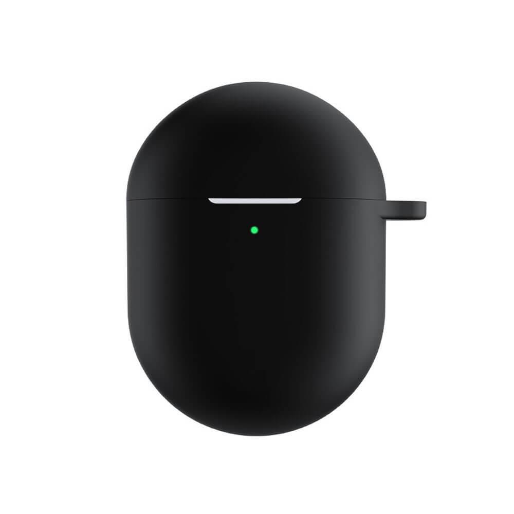 Koodmax Xiaomi Redmi Buds 4 Uyumlu Silikon Kılıf + Metal Kopça - Siyah - PR13