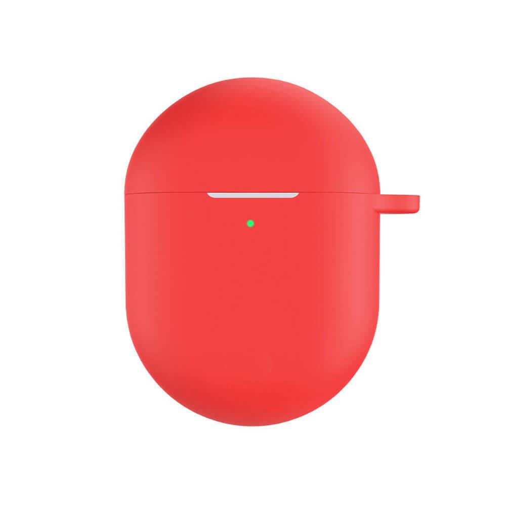 Koodmax Xiaomi Redmi Buds 4 Uyumlu Silikon Kılıf + Metal Kopça - Kırmızı - PR13