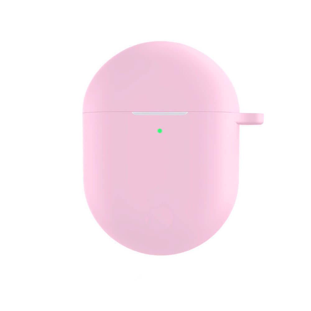 Koodmax Xiaomi Redmi Buds 4 Uyumlu Silikon Kılıf + Metal Kopça - Pembe - PR13