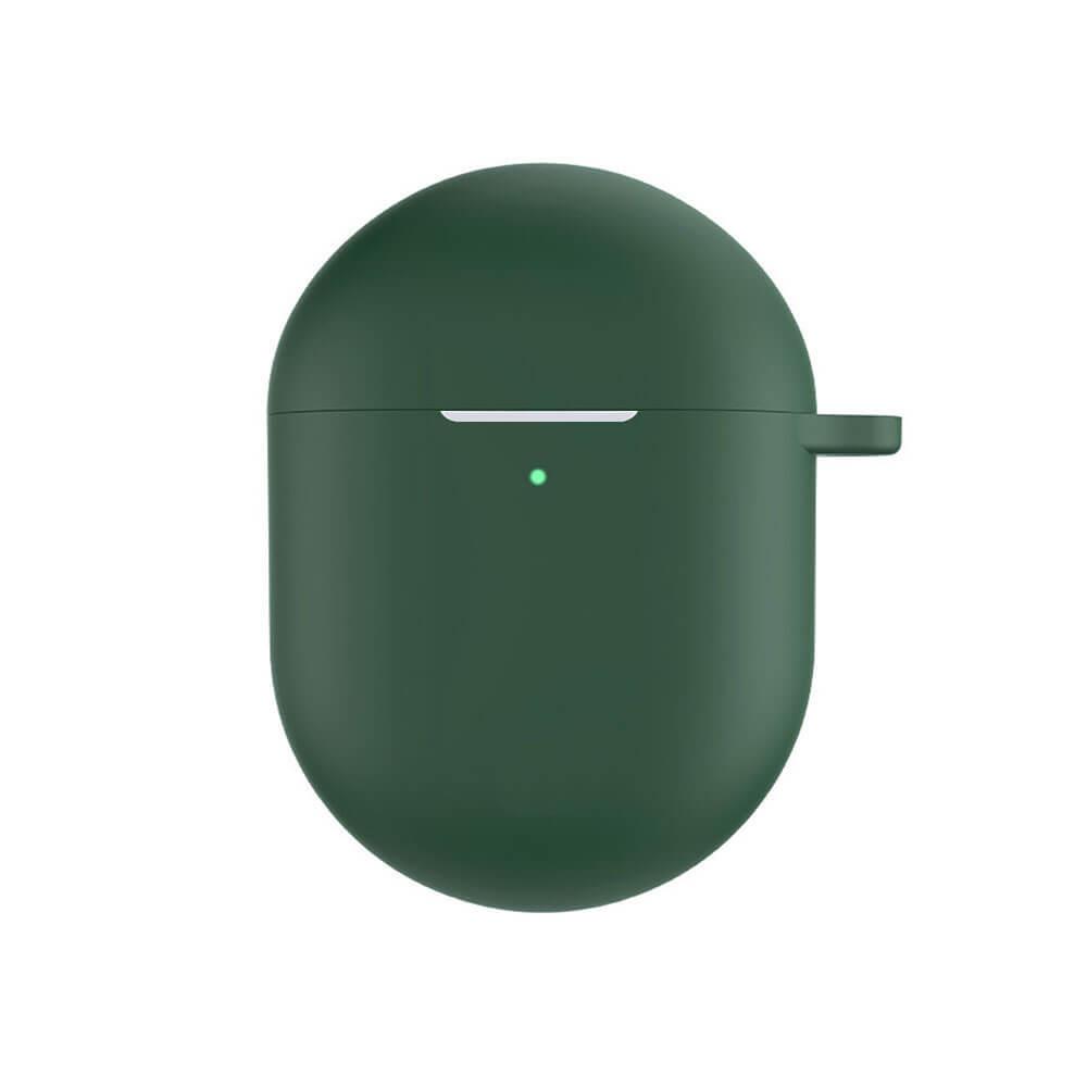 Koodmax Xiaomi Redmi Buds 4 Uyumlu Silikon Kılıf + Metal Kopça - Yeşil - PR13