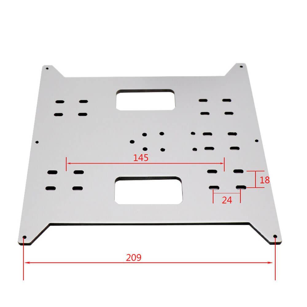 3D Baskı Y Ekseni Sıcak Yatak Destek Plakası 220x220mm + 4 adet Sc8uu Kaydırıcı