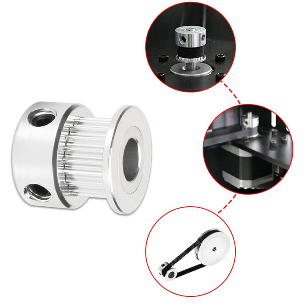 Gt2 20x16 Diş 5mm Alüminyum Alaşım Dişli Senkron Zamanlama Kayışı Kasnağı - GD187