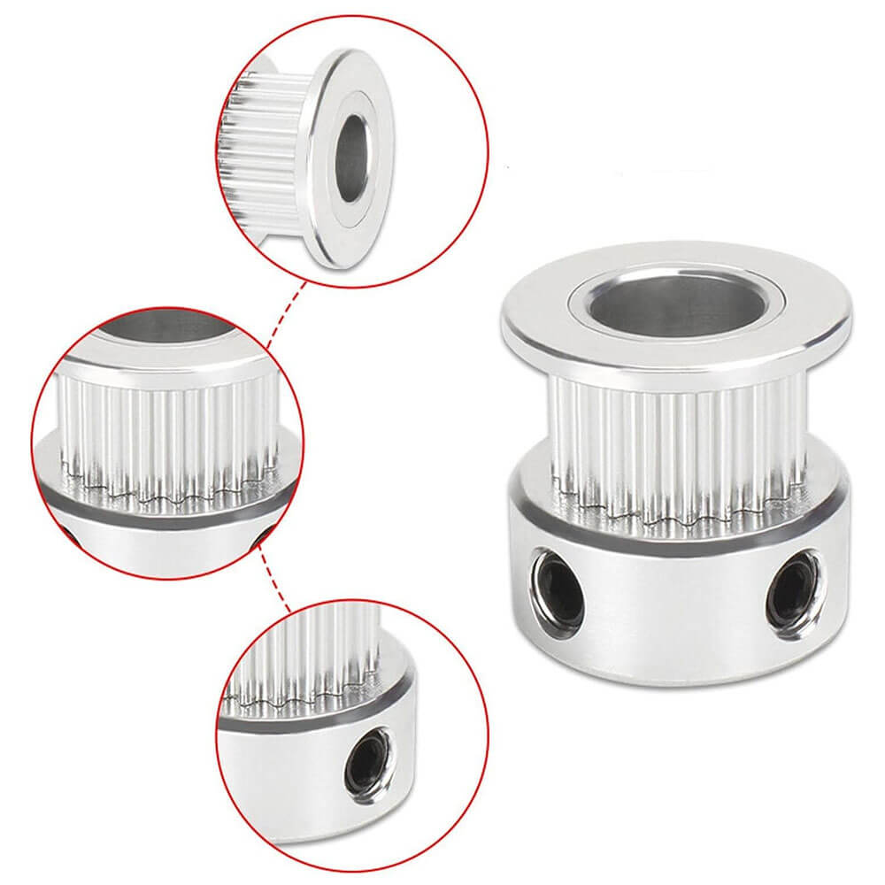 Koodmax Gt2 20 Diş 6.35 Mm Alüminyum Alaşım Dişli Senkron Zamanlama Kayışı Kasnağı