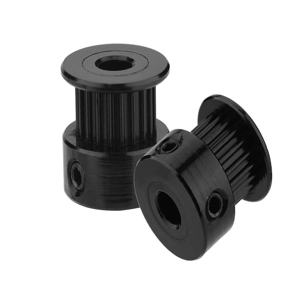 Gt2 16 Diş 5mm Alüminyum Alaşım Dişli Senkron Zamanlama Kayışı Kasnağı - Siyah