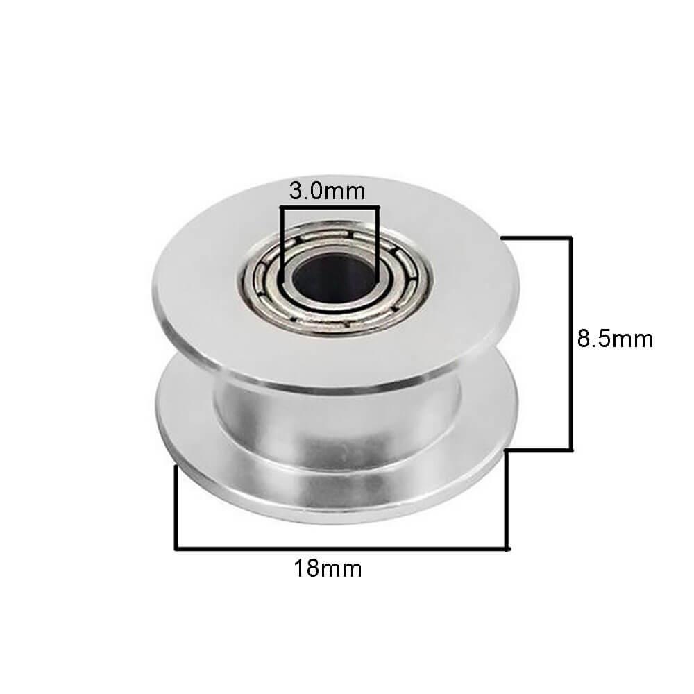 3D Yazıcı GT2-6mm H Tipi Dişsiz Rulmanlı Kasnak 20T 3mm
