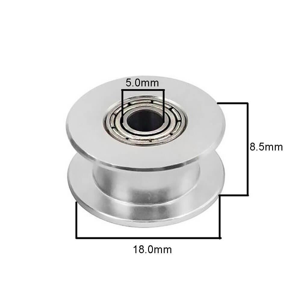3D Yazıcı GT2-6mm H Tipi Dişli Rulmanlı Pasif Kasnak 20T 5mm